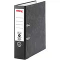Viking Wide Lever Arch File A4 80 mm Black 2 Rings Cardboard Marbled Portrait